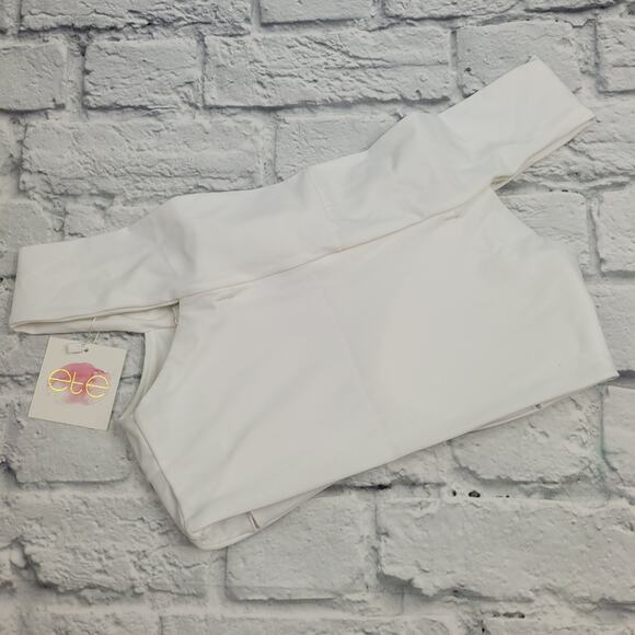 NWT ETE Oia Off-Shoulder White Bikini Top size Large - Picture 4 of 13